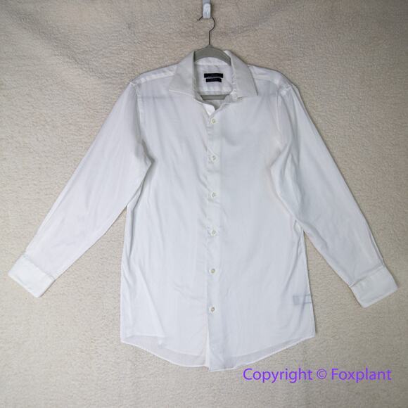 Marc Anthony Slim Fit non‎ iron Mens White Dress Shirt cotton, size 16 (32-33) - Picture 1 of 14